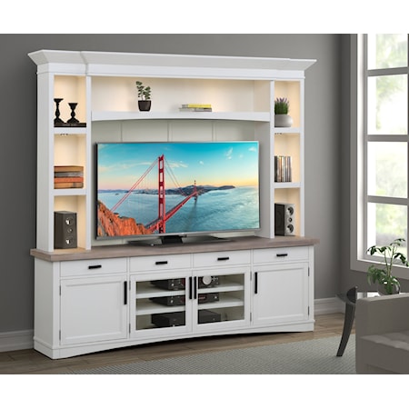 Entertainment Wall Unit with LED Lights