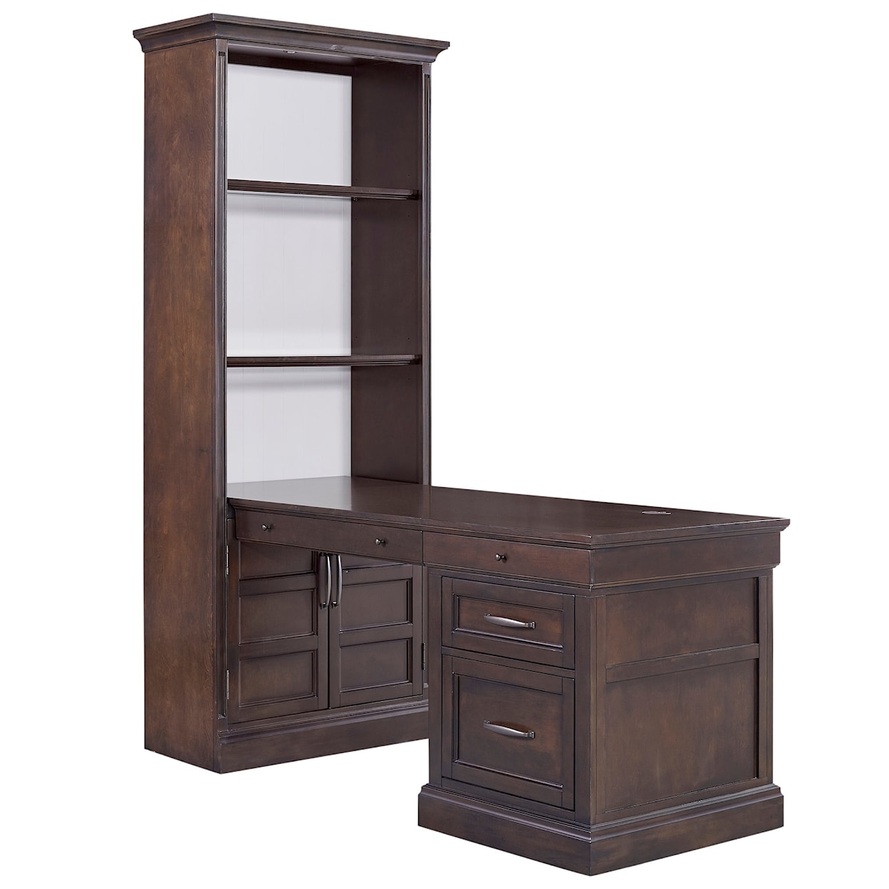 PH Shoreham - Medium Roast Desk with Bookcase