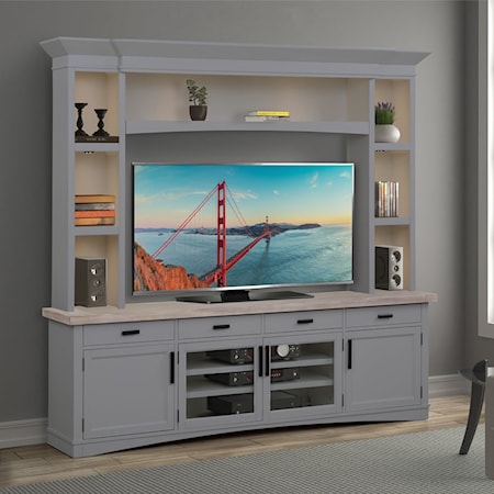 Entertainment Wall Unit with LED Lights