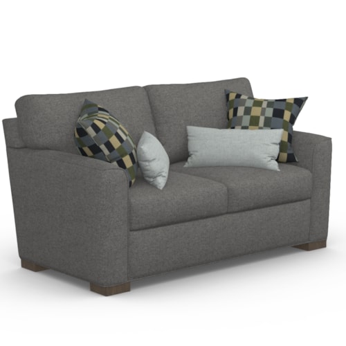 Contemporary Loveseat with Reversible Seat Cushion