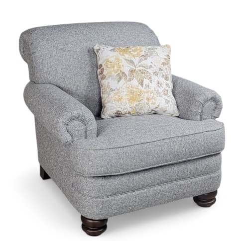 Traditional Rolled Back Chair