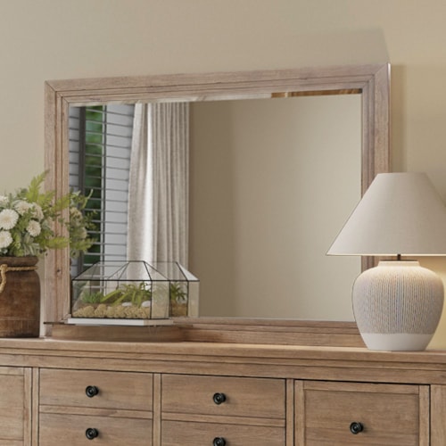 Traditional Landscape Mirror with Picture Frame Molding