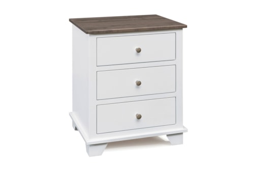 Farmhouse 3-Drawer Wide Nightstand