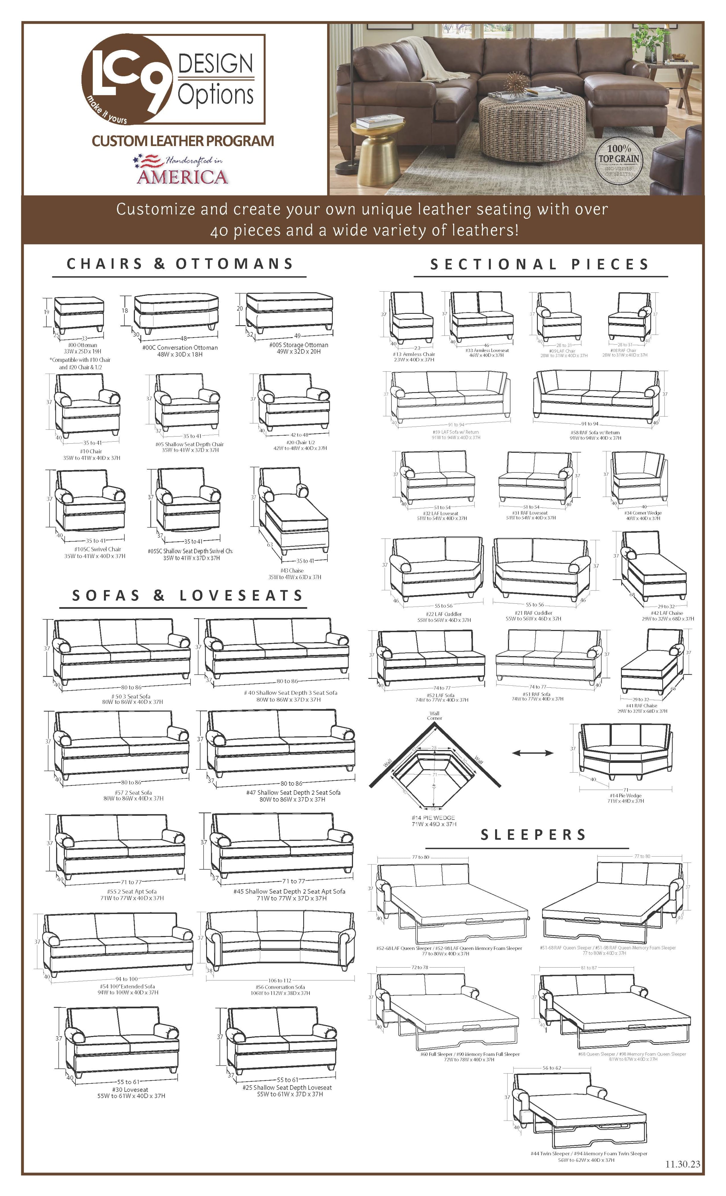 Hickory Craft DESIGN OPTIONS-LC9 Leather sofa