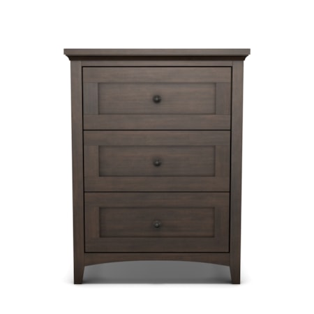 3-Drawer Wide Nightstand