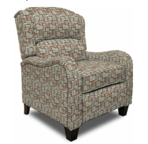 Transitional Reclining Chair with Nailhead Trim