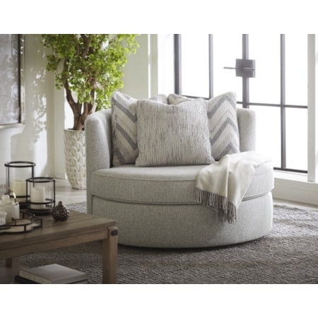 Swivel Base Barrel Chair