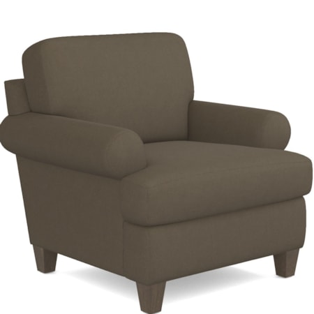 Contemporary Accent Chair with Sock Arms