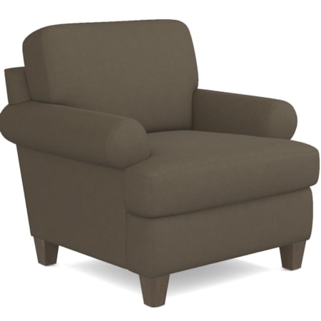 Contemporary Accent Chair with Sock Arms