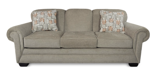 Transitional Upholstered Sofa with Rolled Arms