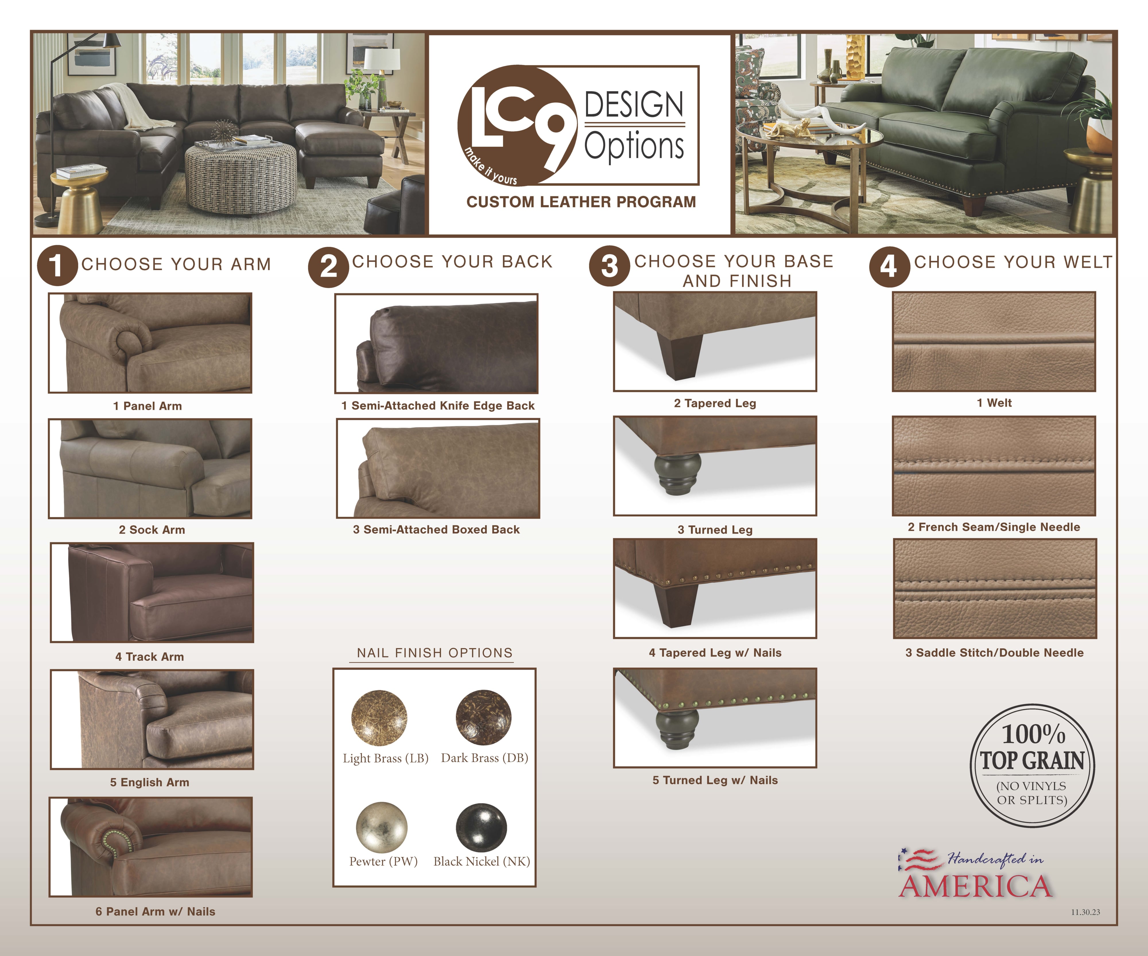 Hickory Craft DESIGN OPTIONS-LC9 Leather sofa