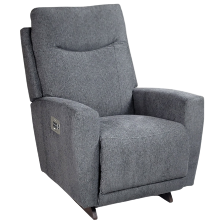 Upholstered Power Rocking Recliner