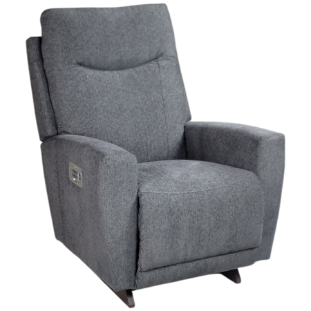 Upholstered Power Rocking Recliner