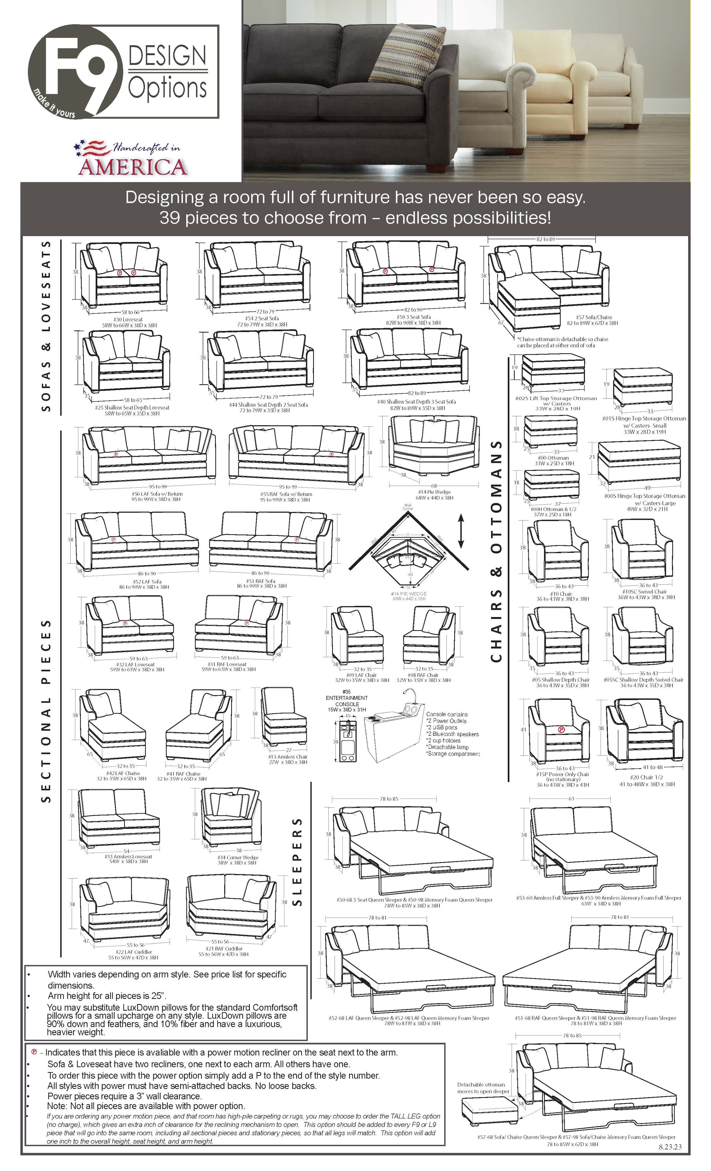 Hickory Craft F9 Series F9 4 Pc Sectional