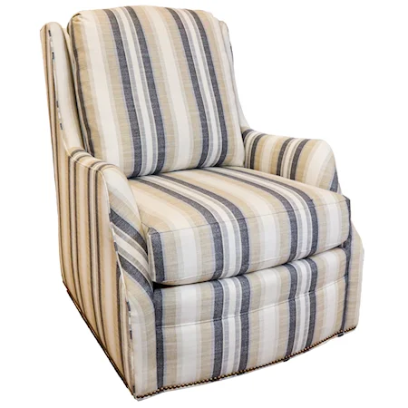 SWIVEL CHAIR W/ NAILHEAD