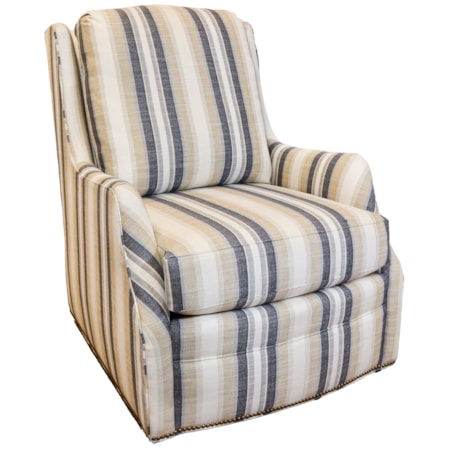 SWIVEL CHAIR W/ NAILHEAD