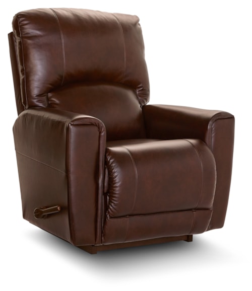 Casual Rocking Recliner with Padded Track Arms