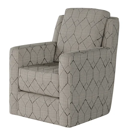 Contemporary Swivel Glider with Track Arms