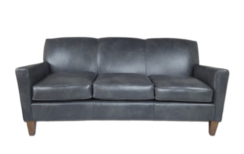 Contemporary Upholstered Sofa with Tapered Wood Leg
