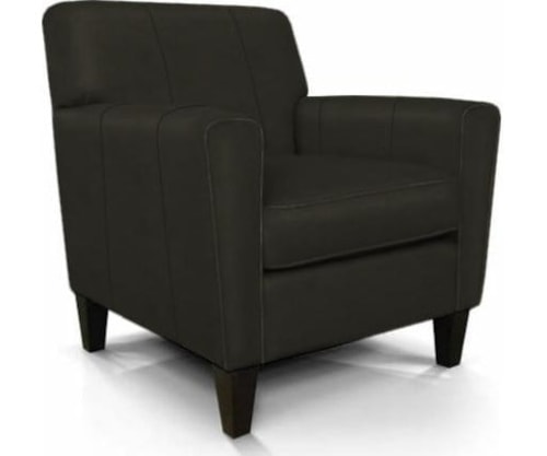 Contemporary Upholstered Chair with Tapered Wood Leg