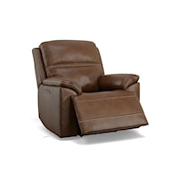 Transitional Power Recliner with Power Headrest