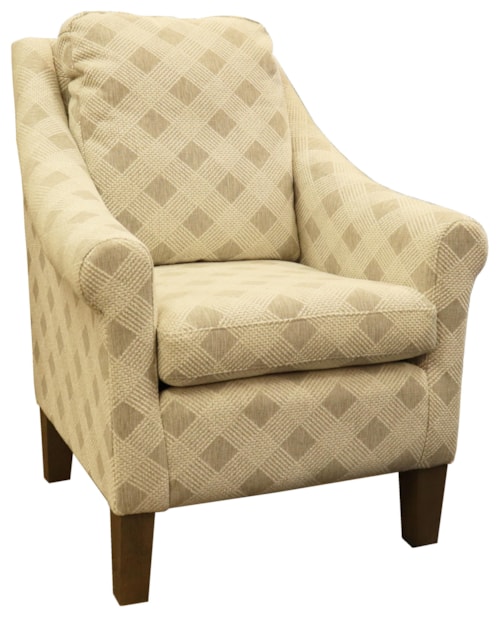 Transitional Club Chair with Reversible Seat Cushion