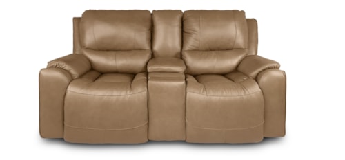 Power Headrest Console Loveseat with Cupholders and Next Level