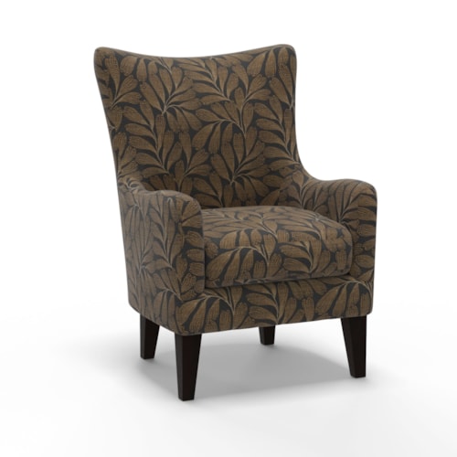 Transitional Wingback Accent Chair