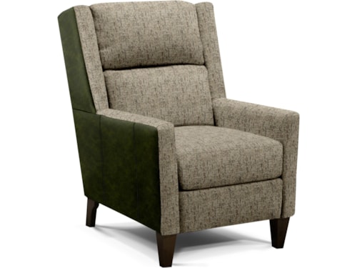 Transitional Two-Tone Fabric and Leather Chair