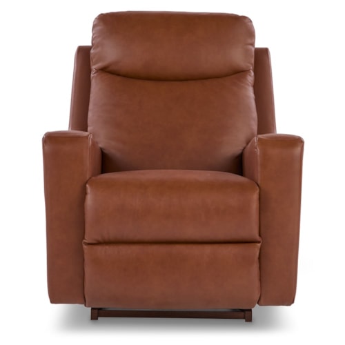 Contemporary Power Rocking Recliner w/ Headrest & Lumbar