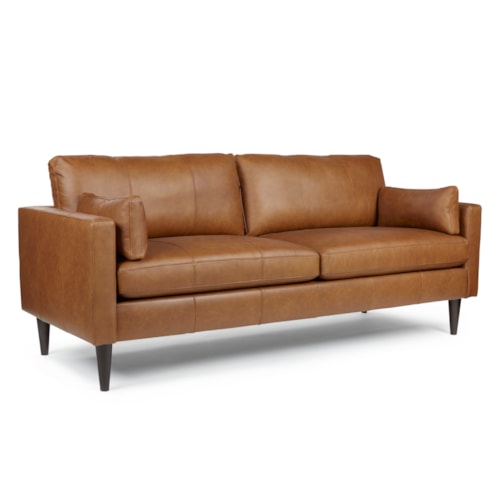 Mid-Century Modern Sofa with Two Pillows