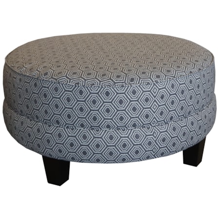 Customizable Small Round Cocktail Ottoman