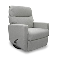 Casual Swivel Glider Recliner with Track Arms