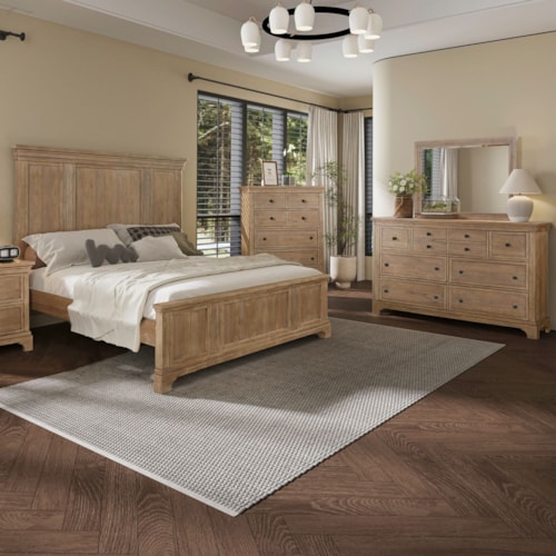 Traditional 4-Piece King Panel Bedroom Set