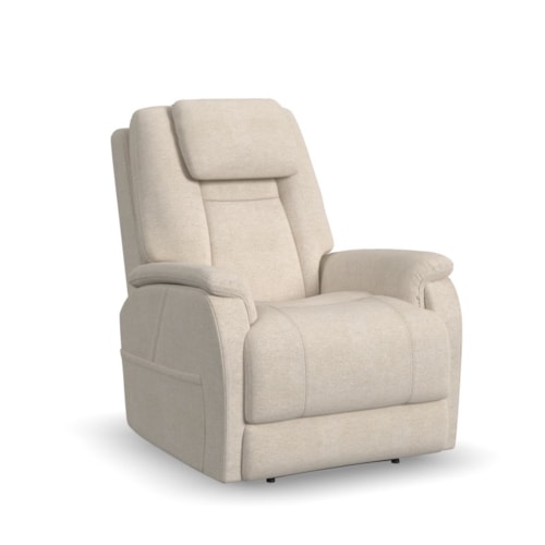 Casual Power Lift Recliner with Power Headrest, Power Lumbar, Heat and Air Massage