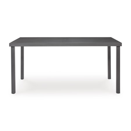Rect Dining Table W/Umb Opt