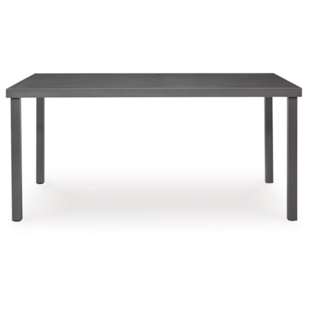 Rect Dining Table W/Umb Opt