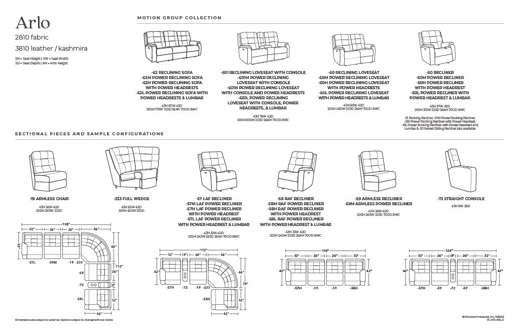 Arlo 6 Pc Sectional