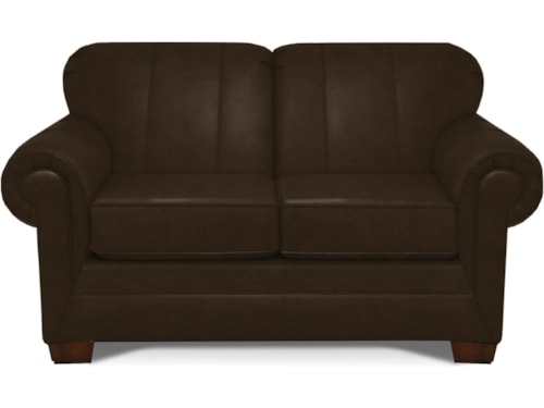 Traditional Upholstered Loveseat with Rolled Arms