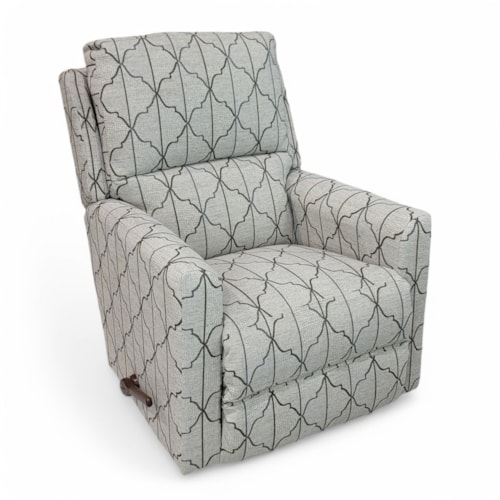 Casual Rocking Recliner with No-Gap Footrest