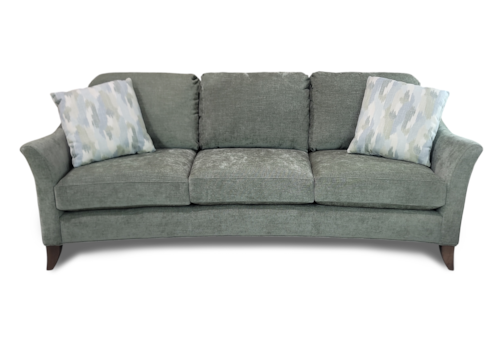 Transitional Sofa with Flare Tapered Arms