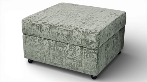 Customizable Lift Top Storage Ottoman with Casters