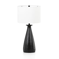 Innes Table Lamp-Matte Black Cast Alumnm