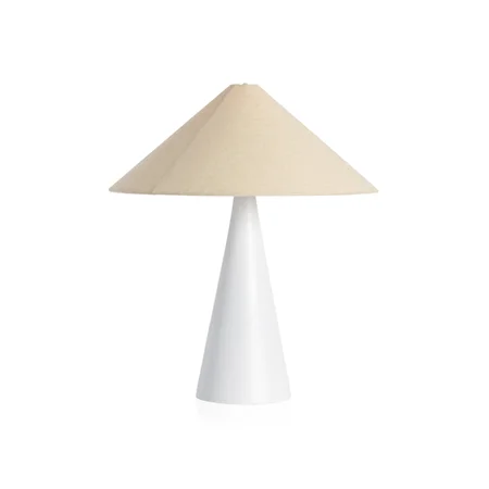 Nour Table Lamp-Matte White Cast Alumn