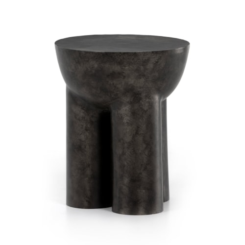 Sante End Table-Raw Black