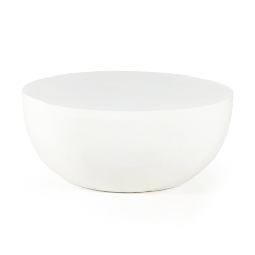 Basil Outdoor Coffee Table-Matte White