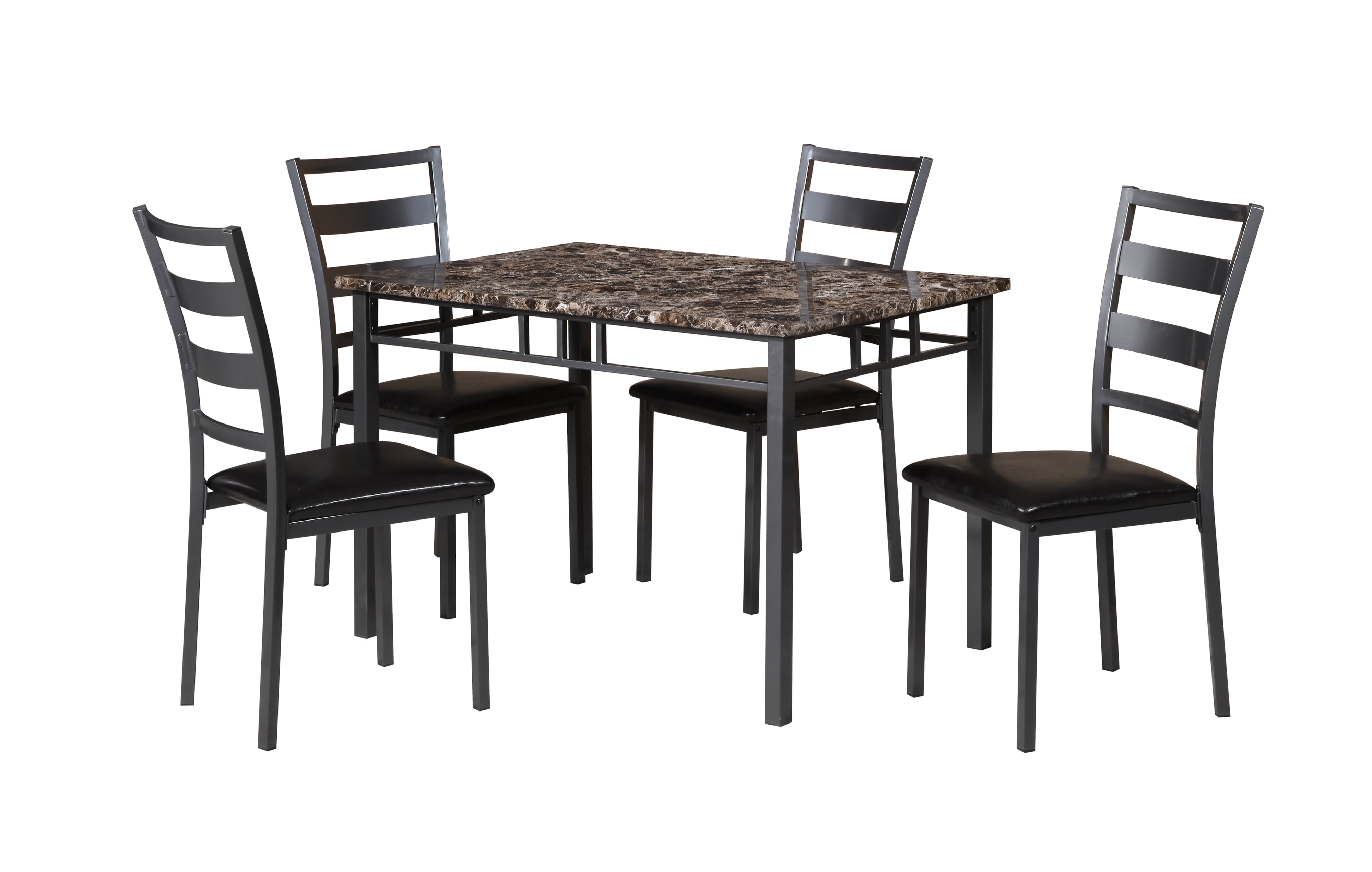 BROWN TABLE W/ 4 CHAIRS |