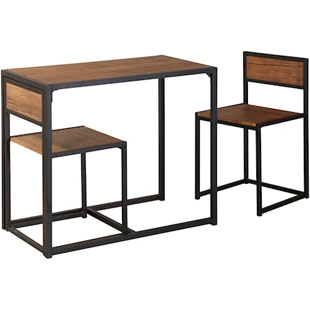 WOOD GRAIN 3 PC DINETTE SET |