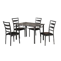 GREY TABLE W/ 4 CHAIRS |