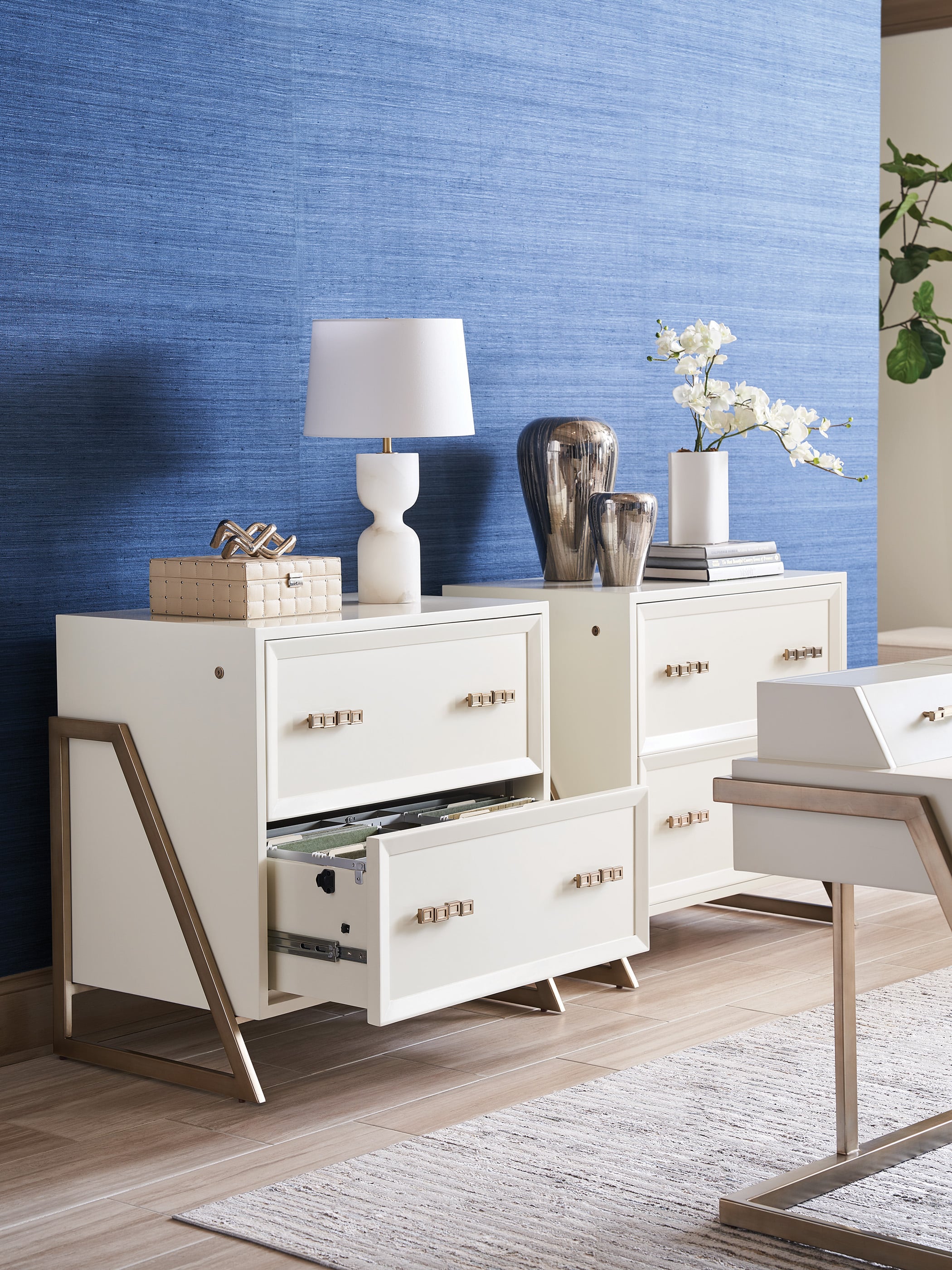 White 2-Drawer File Chest